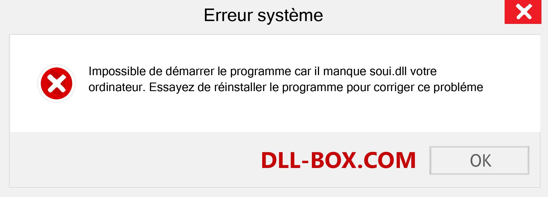 Le fichier soui.dll est manquant ?. Télécharger pour Windows 7, 8, 10 - Correction de l'erreur manquante soui dll sur Windows, photos, images